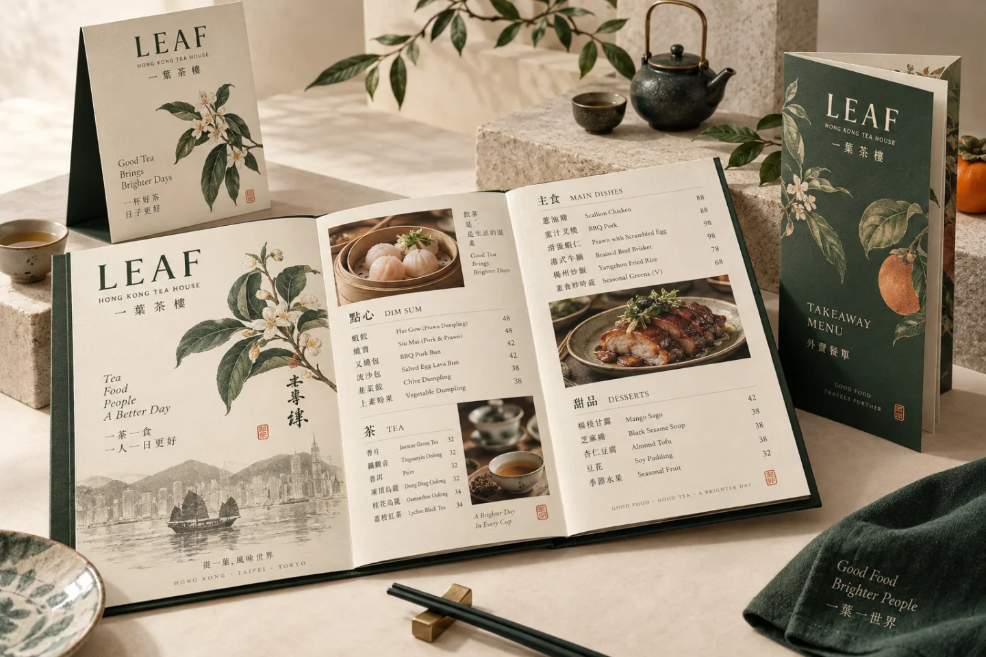 餐牌形式，跟著使用方式走：成品設計情境示例